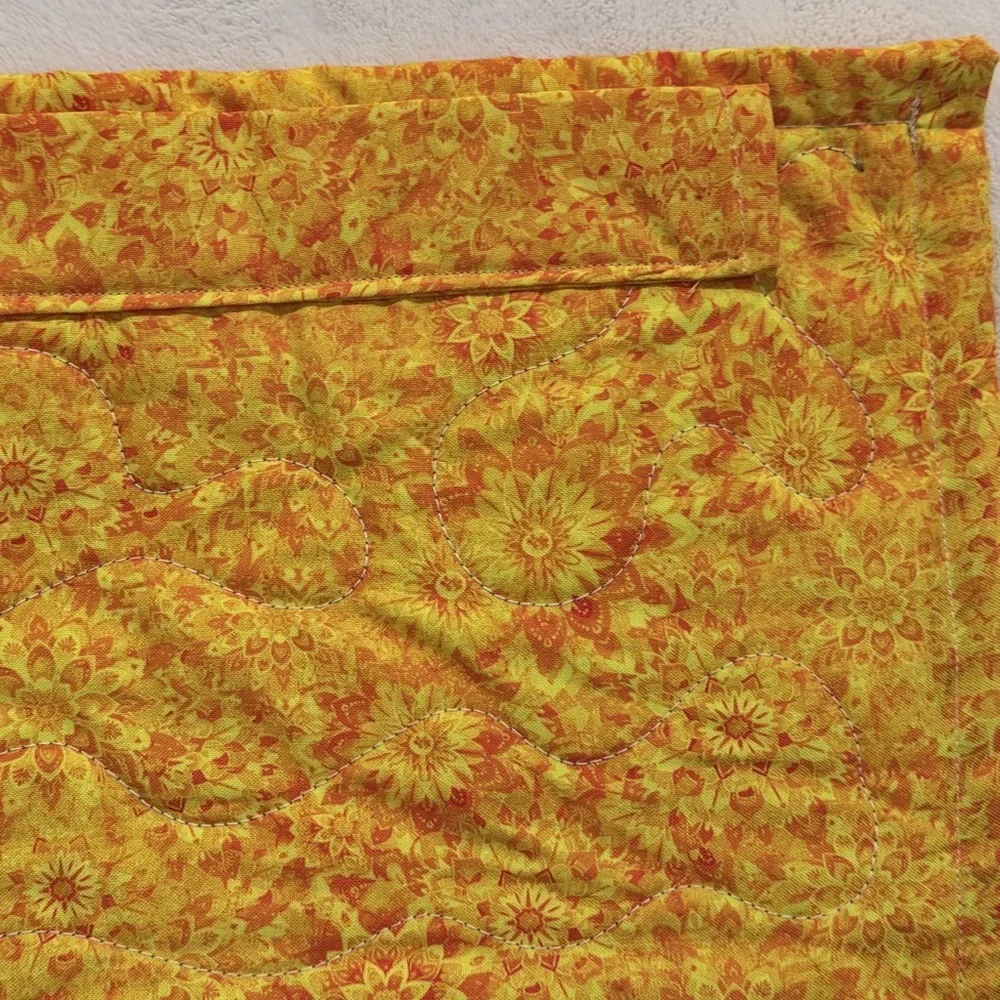 Handmade Patchwork Lap Quilt Blanket Wall Tapestry Boho